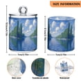 thumbnail image 5 of Yayeee 4 Pack Qtip Holder Bathroom Cotton Swab Canister with Lid Clear Dispenser Set, Blue Sky and River, 5 of 6