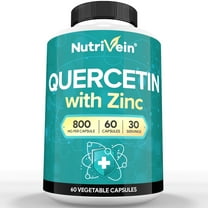 Nutrivein Quercetin with Zinc Vegan Capsules - Immune Support - 60 Count