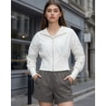 thumbnail image 3 of FITOP Women's High Waisted Running Shorts Quick Dry Athletic Casual Shorts with Zipper Pockets,Dark Khaki,Size XL, 3 of 6