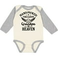 thumbnail image 3 of Inktastic Handpicked for Earth by My Grandpa in Heaven Angel Wings Boys or Girls Long Sleeve Baby Bodysuit, 3 of 5