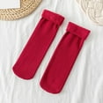 thumbnail image 2 of WTXUE Warm Socks, Women Casual Solid Plush Socks Warm Thickened Socks, 2# Red, 2 of 4