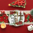 thumbnail image 5 of Christmas Tablecloth 60×102 Inch, Poinsettia Red Washable Table Cover for Party Picnic Dinner Decor, 5 of 6