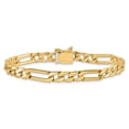 thumbnail image 3 of 14K 9 inch 6mm Hand Polished Figaro Link with Box Catch Clasp Bracelet QLK154-9, 3 of 4