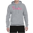 thumbnail image 2 of Wild Bobby, Fearless Pink Ribbon Support Warrior Women, Breast Cancer Awareness, Unisex Graphic Hoodie Sweatshirt, Heather Grey, Large, 2 of 5