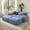 Blue, variant on Demi Bonn 2-Seat Modular Sofa, Luxury Corduroy Fabric, Chaise Lounge Design, Curved Armrests, Ergonomic Support, High-Resilience Sponge & Anti-Slip Base, for Living Room Bedroom, Gray
