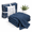Blue-Queen (90"x90"), variant on Grey California King (102"x108") Oversized Warm Soft All Season Breathable Bed Blanket