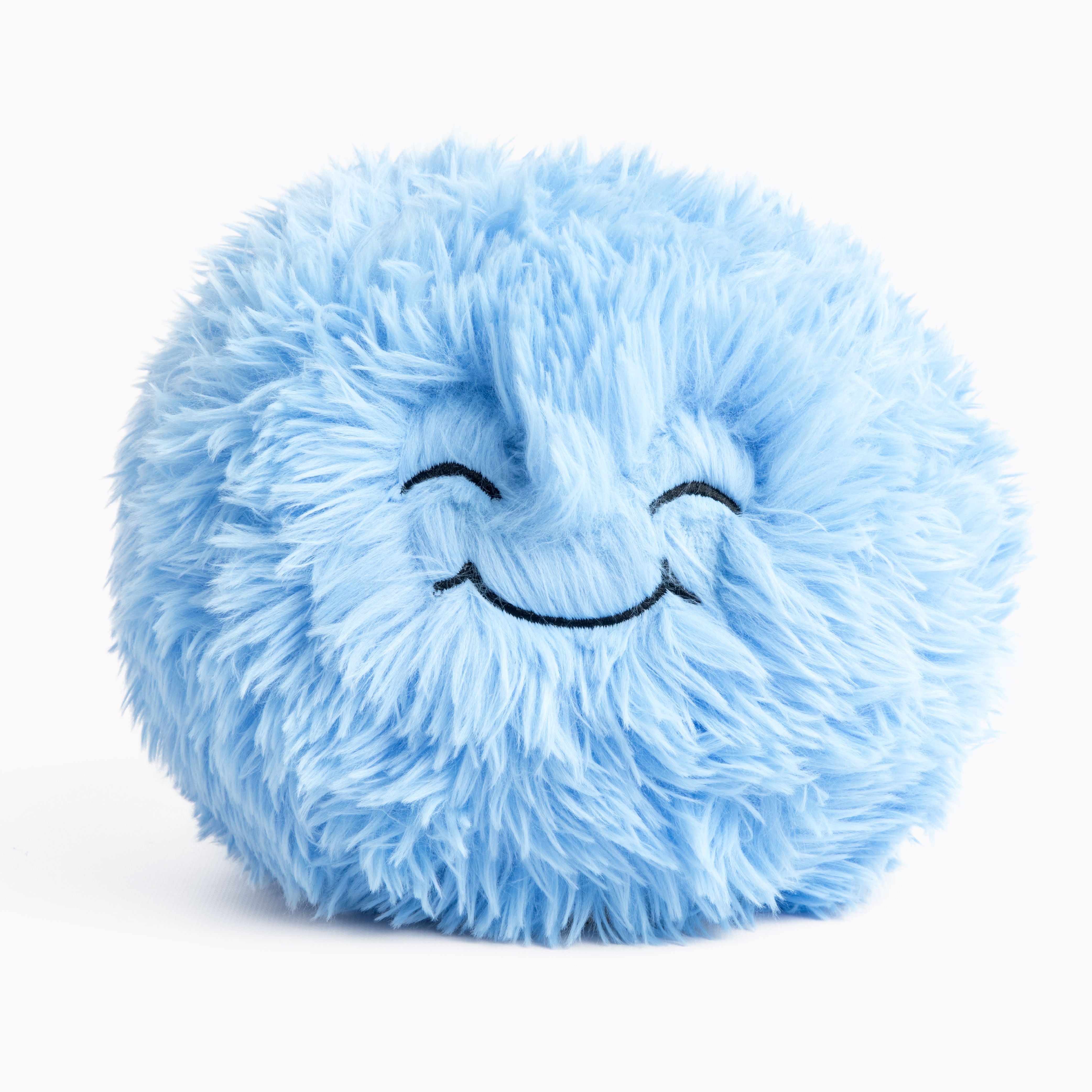 The Hug Ball from Hugimals - 3 lb Weighted Ball for Sensory Play - Blue Plush with Fun “Sweet/Silly” Faces - for Emotional Regulation, Social Emotional Learning, Relaxation, Comfort, Education Age 2+