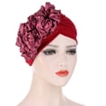 thumbnail image 1 of Jusqu'à 10$ Casquettes de Baseball Rouges Femmes Chapeau de Perles Indien Musulman Chapeau de Chimiothérapie Bonnet Enveloppant, 1 of 2