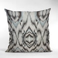 thumbnail image 4 of Plutus Ikat Dream Blue, Black, Cream Handmade Luxury Pillow - Double sided 20" x 30" Queen, 4 of 5