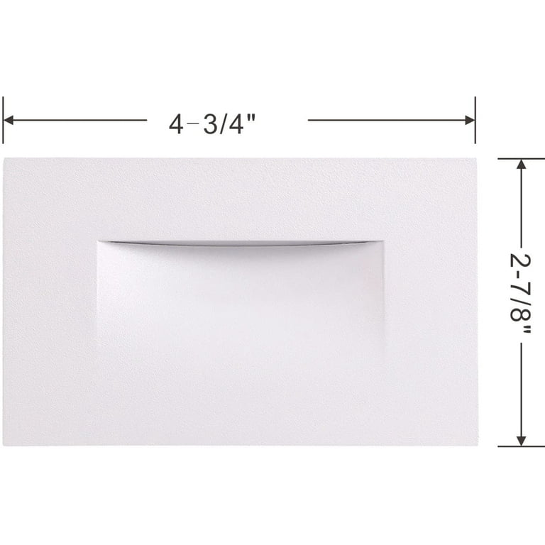 Cloudy Bay 120V Dimmable LED Indoor Outdoor Step Light 3 Pack 3000K Warm White Stair Light White Finish