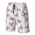 thumbnail image 5 of Naloa Pink Butterflies (2) Men's Beach Shorts, Surfing shorts, Swim trunks, Quick Dry Swim Trunks for Surfing Beach Fun - 3X-Large, 5 of 9