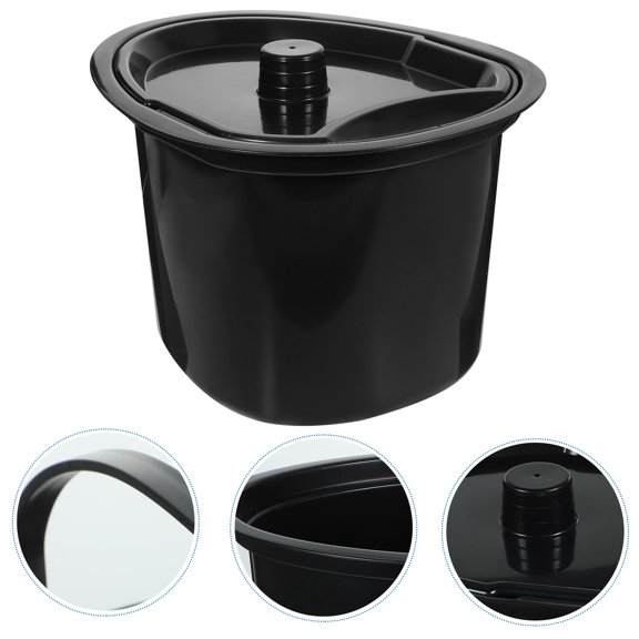 FRCOLOR Durable Plastic Bucket with Lid for Home and Patient Use