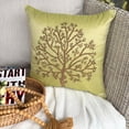 thumbnail image 5 of Euro Pillow, Decorative Green Euro Pillowcases 26x26 inch (65x65 cm), Silk Euro Pillow Covers, Nature & Floral, Beaded Tree, Modern Euro Sham Covers - Tree Of Life, 5 of 13