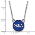 thumbnail image 2 of 925 Sterling Silver Rh-plated LogoArt Theta Phi Alpha Sm Enl Pend With Necklace; for Adults and Teens; for Women and Men, 2 of 2