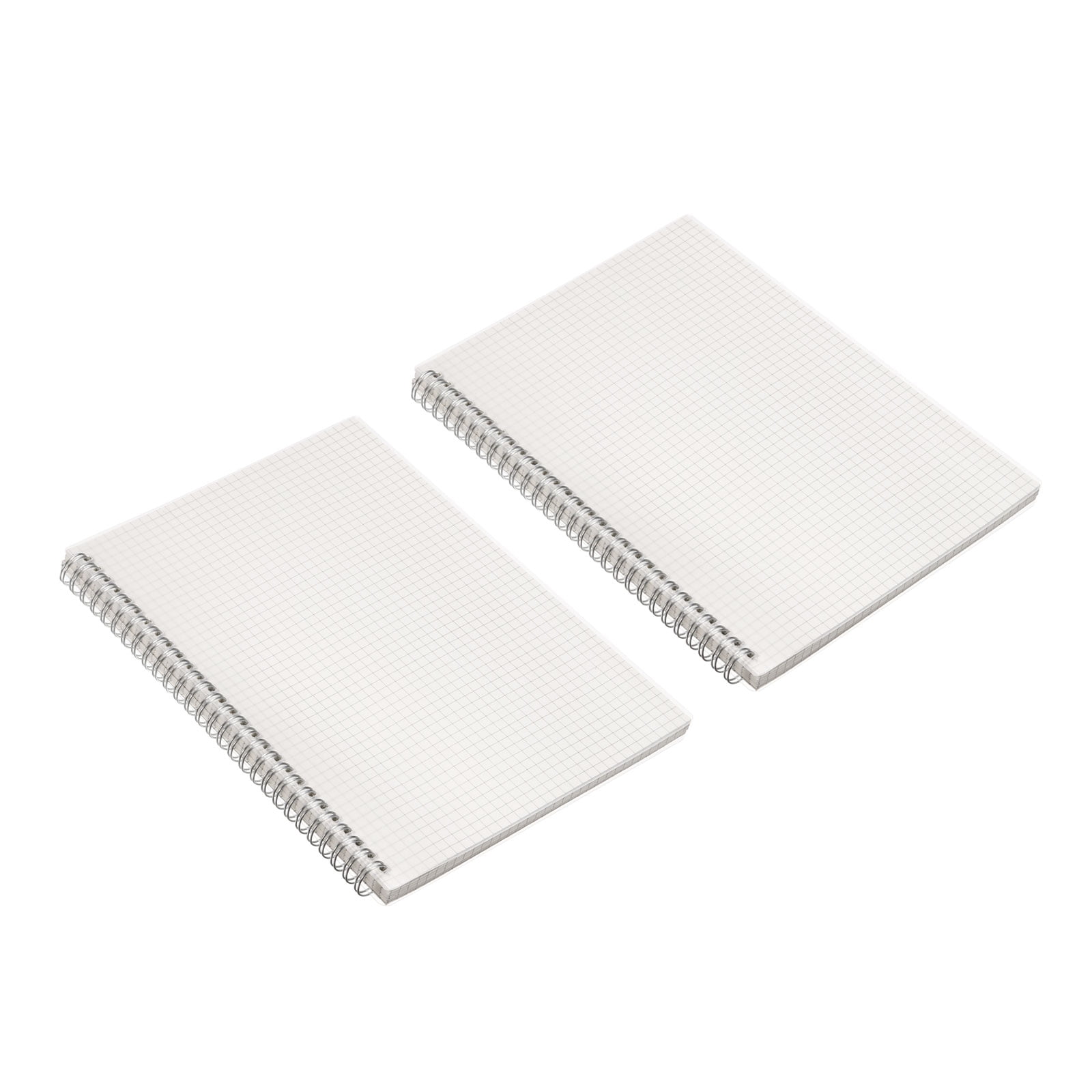 B5 Graph Clear Hardcover Spiral Notebooks 80 Sheets/160 Pages Grid