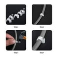thumbnail image 5 of Jinsinto Clips de Câble, Clous Solides Rond Blanc Durable, 4 Taille 4mm 6mm 8mm 10mm, Pinces de Rangement de Fil de Gestion de Support de Câble (Blanc, 400pcs), 5 of 5
