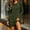 Army Green, variant on Women Solid Long Sleeve Casual Dress, Crew Neck Dress with Button Decor, Mini Dress for Daily Wear Navy XL(XL)