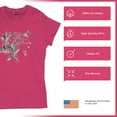 thumbnail image 4 of Tee Hunt Merry and Bright Cute Christmas T-Shirt Jolly Santa Xmas Women's T-Shirt Tee, Pink, Large, 4 of 5