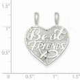 thumbnail image 3 of Sterling Silver Best Friend 2-piece break apart Heart Charm, 3 of 3