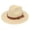 Beige, variant on Women Wide Brim Straw Panama Roll up Hat Fedora Beach Sun Hat UPF50+
