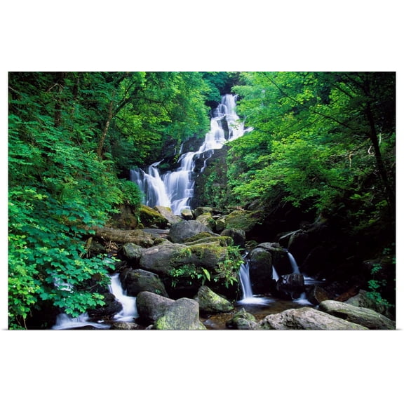 Great BIG Canvas | Rolled Gareth McCormack Poster Print entitled Torc Waterfall, Killarney National Park, County Kerry, Ireland