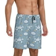 thumbnail image 2 of Wukai Turtle Men’s Short Pajama Pants With Pockets Soft Sleep Pj Shorts for Men-X-Large, 2 of 6