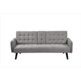 thumbnail image 2 of Sofá cama para dormir de 72 pulgadas - respaldo plegable convertible a cama completa con soporte de taza y mesa desplegable - sofá de ropa de ahorro de espacio para espacios pequeños, 2 of 5