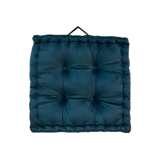 Yuarrent Almohada de piso cómoda y de apoyo de poliéster para una almohada de cojín de tatami que se sienta relajada Conjuntos de muebles de dormitorio azul eléctrico 42*42 cm (espesor 10 cm)