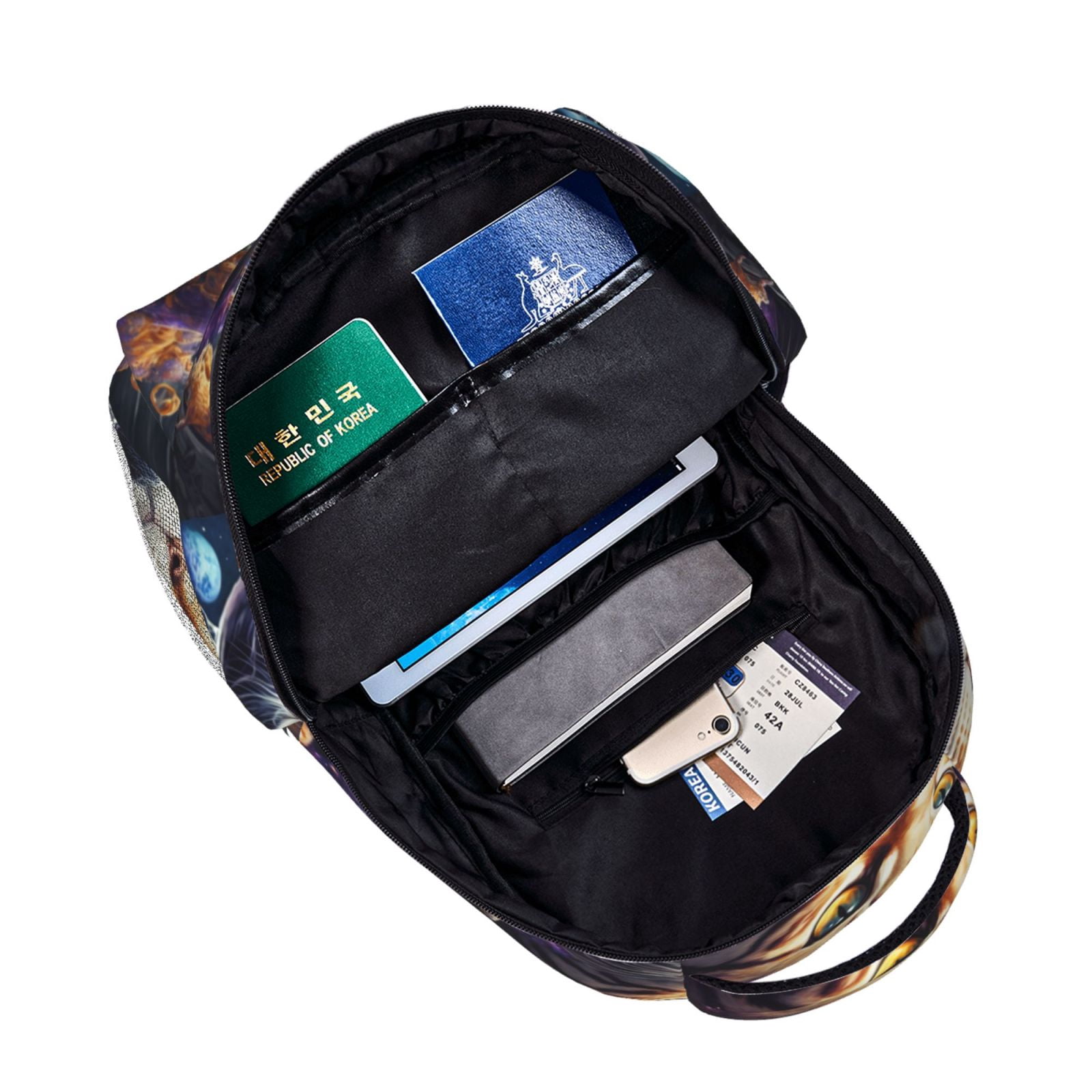 Xecao Astronaut Cat Travel Backpack: A spacious, stylish computer backpack ideal for men and women, perfect for college, school, or daily travels