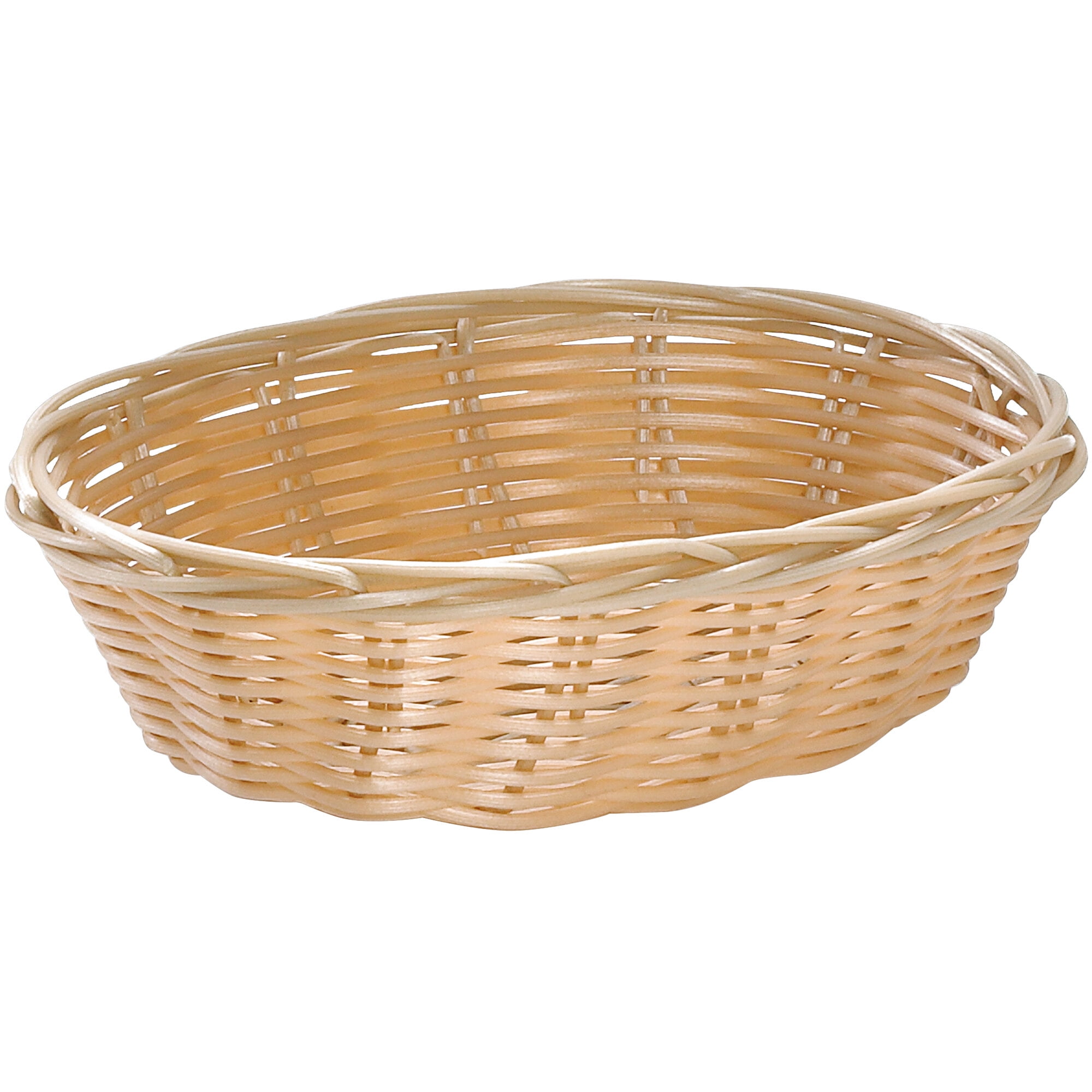 Tablecraft Handwoven Oval Basket, Natural, 7"L x 5"W x 2"H