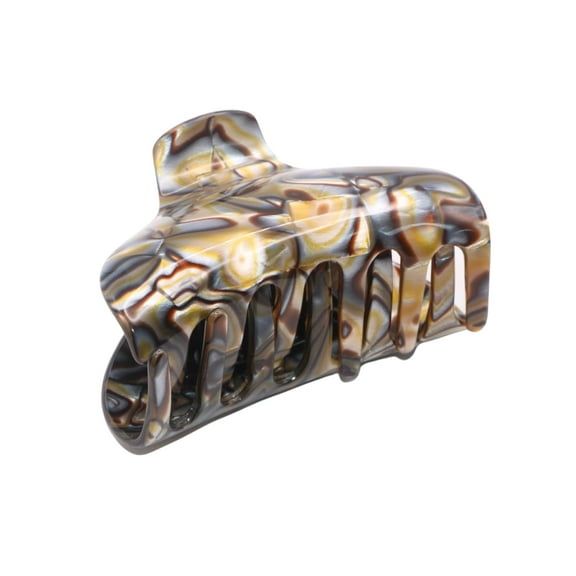 French Amie Tubular Wide Large Handmade Celluloid Jaw Hair Claw for Women