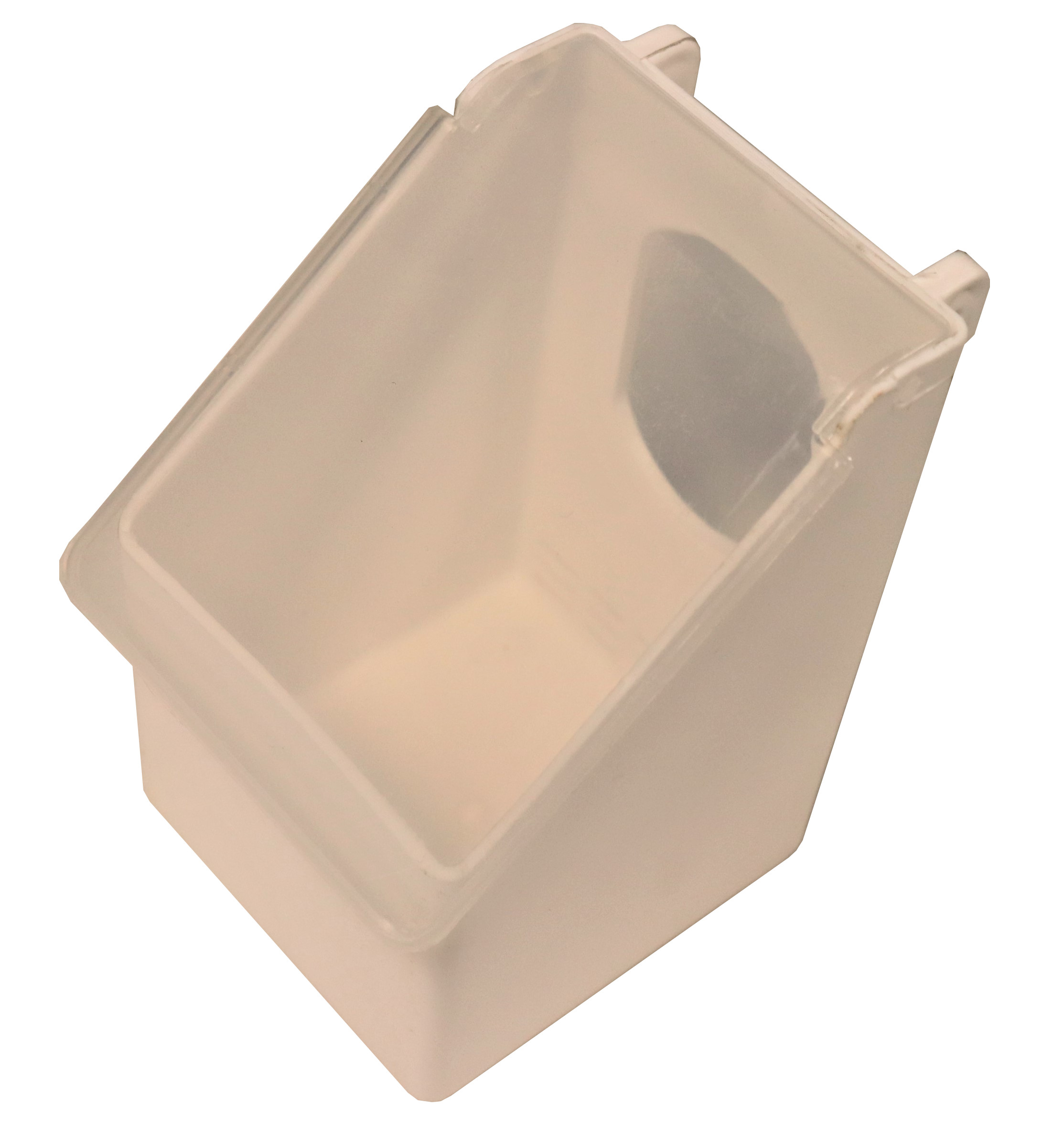 4 PACK OF 1 HOLE PLASTIC QUAIL PIGEON DOVE BIRD OUTSIDE OF CAGE MOUNT FEEDERS