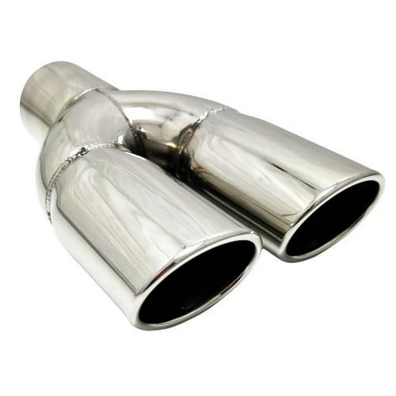 Exhaust Tip 2.25 Inlet 3.00 X 2.50 Outlet 10.00 long WD-OVAL30010-225-HP-SS Dual Oval Slant 304 Stainless Wesdon Exhaust Tip