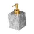 thumbnail image 3 of Dispensador de jabón con bomba Macarena textura de mármol 400 ml cabeza dorada gris, 3 of 8
