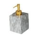 thumbnail image 3 of Dispensador de jabón con bomba Macarena textura de mármol 400 ml cabeza dorada gris, 3 of 8
