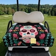 thumbnail image 2 of HUIACONG Sugar Skull Golf Cart Seat Covers Comfortable Non-Slip Golf Cart Seat Covers Club Car Breathable Portable Fit Most Cars EZGO Yamaha Club Car, 2 of 7