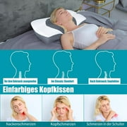 SAHEYER Neck Pillow Foam Bed Pillow for Ergonomic Neck and Shoulder Pain Memory Ergonomic Neck Support Orthopedic Pillow 25 x 15.98 x 4.17/5.31 inches , 2.86 Ib (Grey)