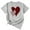 B-Light Gray, variant on Anbech Heart Printed T-Shirt for Women Casual Graphic Junior Girls Short Sleeve Tee Tops with Crew Neck