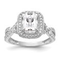 thumbnail image 1 of 10k White Gold Cubic Zirconia Cz Ring, 1 of 9