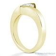 thumbnail image 3 of Square Cut Forever ONE Moissanite Solitaire Bypass Engagement Ring in 14k Yellow Gold, 3 of 4