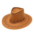 thumbnail image 1 of Felt Cowboy Hat Wide Brim Hat With Strap, 1 of 4