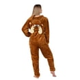 thumbnail image 4 of Christmas Mens Union Suit Zip-Up Onesie Pajama, Bunny, Yeti, or Moose, Brown, Size: XL, 4 of 7