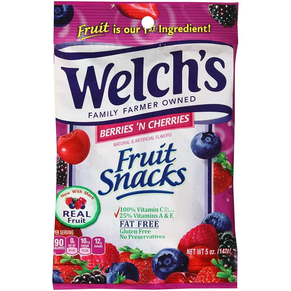 Welchs Fruit Snack, Berry Cherry, 5Ounce (Pack of 12)