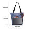 thumbnail image 4 of Uemuo Winter Fire Dragon Print Tote Bags for Women,Large Capacity Corduroy Bag,Reusable Grocery Shoulder Bag,Beach Tote with Zipper Closure, Daily Essentials, 4 of 7