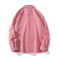 thumbnail image 3 of Rloper-Lop Men's Plaid Printing Shirts Casual Cotton Regular Fit Tee Tops Lightweight Long Sleeve Comfort Lapel Blouse Tops Vacation Outdoor Tees, 3 of 4