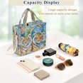 thumbnail image 4 of Corduroy Composite Fabric Tote Bag Magnetic Snap Large Capacity Crossbody Bag Beige Shoulder Strap Monet Cartoon Tigers, 4 of 8