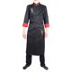 thumbnail image 4 of Conjunto de uniforme de chef unisex vintage, chaqueta y delantal negros XXL para profesionales de la cocina, 4 of 8