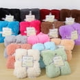 thumbnail image 3 of AUQ Plush Blanket Machine Washable Throw Blanket Simple Yet Elegant Design Blankets,Brown, 3 of 4