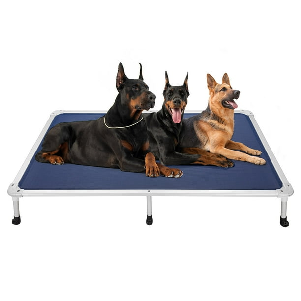 Veehoo Chew Proof Elevated Dog Bed Cooling Raised Pet Cot Silver Aluminum Frame and Durable