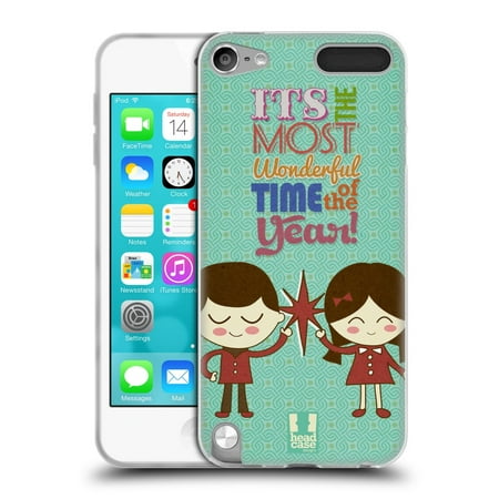 HEAD CASE DESIGNS VINTAGE XMAS SOFT GEL CASE FOR APPLE IPOD TOUCH (Best Ipod Touch 5 Cases For Kids)